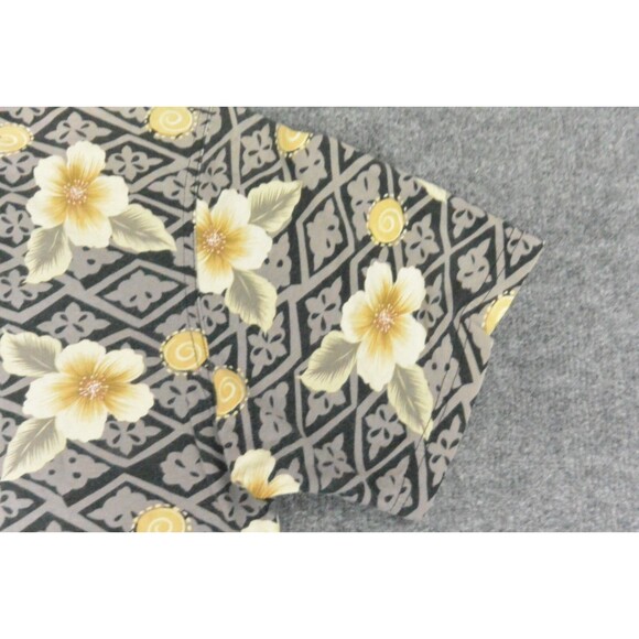 Vintage Bamboo Kay Shirt Mens Large Brown Floral‎ Polo - Picture 4 of 9